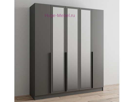 Шкаф "Мадрид" 2 м с зеркалом графит