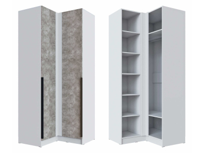 Угловой шкаф "Мадрид" ателье (угол прямой) Угловой шкаф "Мадрид" ателье (угол прямой)