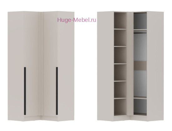 Угловой шкаф "Мадрид" кашемир (угол прямой)