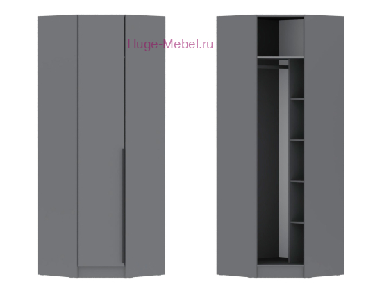 Угловой шкаф "Мадрид" графит (угол скос)