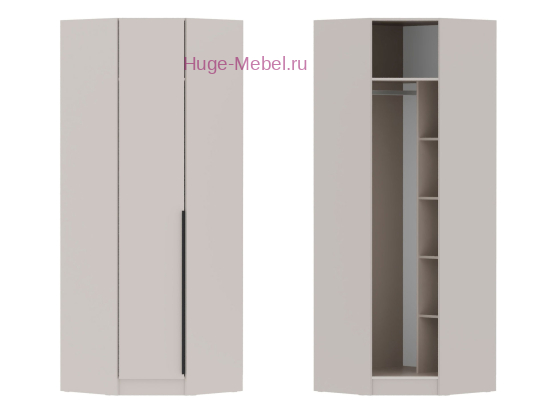 Угловой шкаф "Мадрид" кашемир (угол скос)