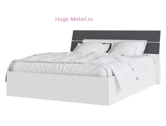 Каркас кровати 160х200 "Гавана" графит/белый