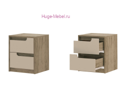 Тумба прикроватная "Гавана" кашемир/крафт серый