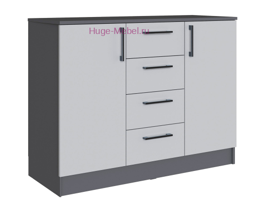 Комод "Вегас" графит+серый камень