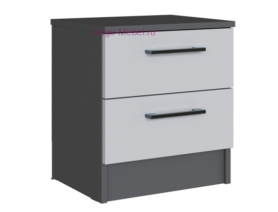 Прикроватная тумба "Вегас" графит +серый камень