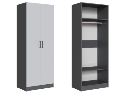 Шкаф платяной "Вегас 800" графит +серый камень Шкаф платяной "Вегас 800" графит +серый камень