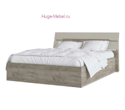 Кровать 160х200 "Гавана" кашемир/крафт серый с основанием ЛДСП