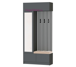 Прихожая "Руэлла" центральная секция графит серый