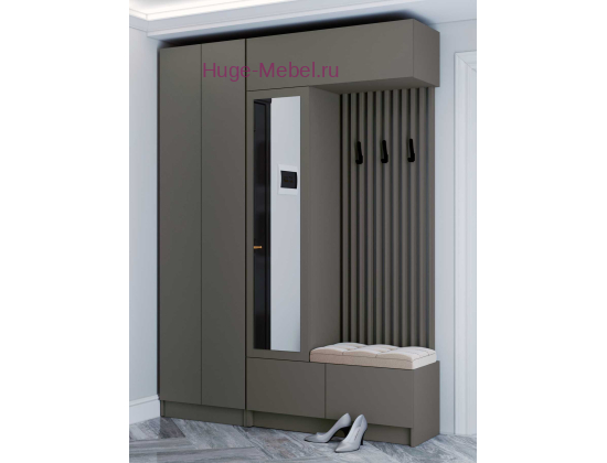 Прихожая "Руэлла" 1.6 метра графит серый