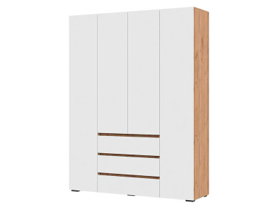 Шкаф 4-х створчатый "Хелен ШК 05" белый +вотан