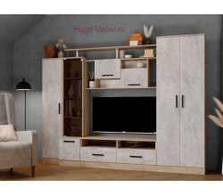 Гостиная Оскар-5 крафт серый +цемент
