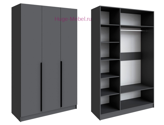 Шкаф "Мадрид" 1,4 м без зеркала графит
