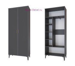Шкаф 2-х створчатый "Толедо ТШ-30" графит