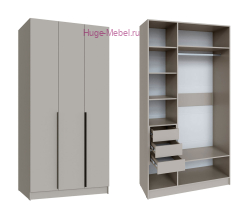 Шкаф "Мадрид" 1,2 м с 3 ящиками внутри без зеркала кашемир