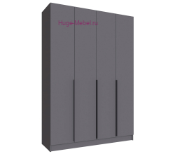 Шкаф "Мадрид" 1,6 м с 6 ящиками внутри без зеркала графит