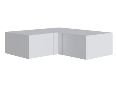 Антресоль Н300 для углового шкафа "Мадрид" белый (угол прямой)
