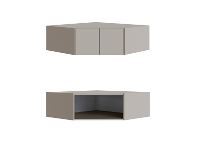 Антресоль Н300 для углового шкафа "Мадрид" кашемир (угол скос)