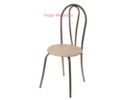 Стул "Венский без кольца" бежевый +медь