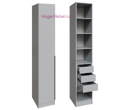 Шкаф "Мадрид" 40 см с 3 ящиками внутри серый камень