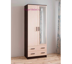 Шкаф с зеркалом "Лагуна-08" венге/дуб