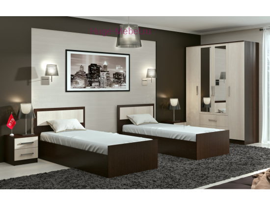 Спальня "Фиеста К4" с двумя кроватями