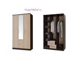 Шкаф 3-х створчатый "Фиеста венге"